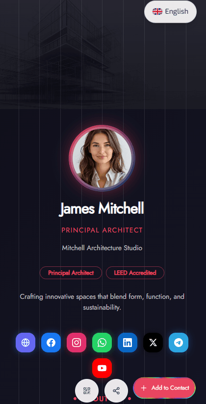 Architect Engineer vCard